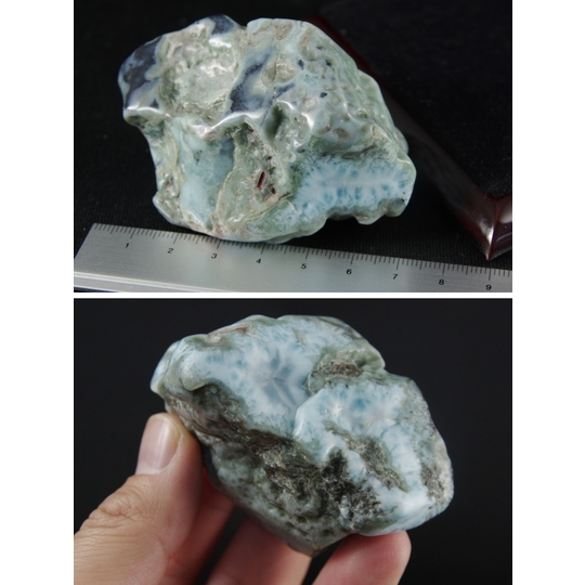 ラリマー原石磨き