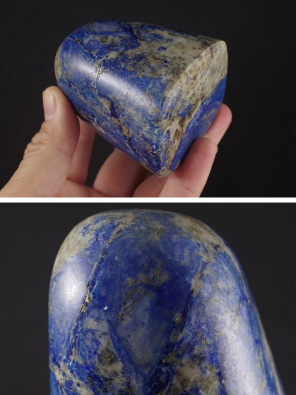 ラピスラズリ原石磨き石494g 天然石販売 名取貴石 天然石原石鉱物