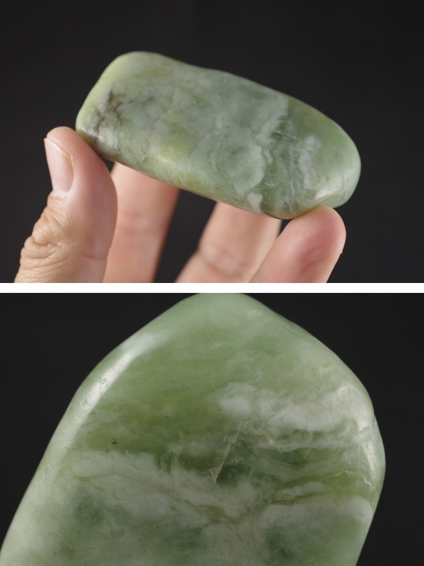 ネフライト（軟玉）原石 磨き125g 天然石販売 名取貴石 天然石原石