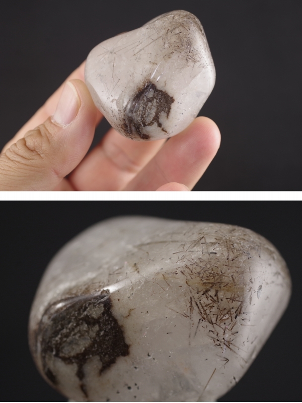 国産鉱物 山梨県 塩山竹森山 天然水晶 トルマリン入り水晶 早い者勝429g