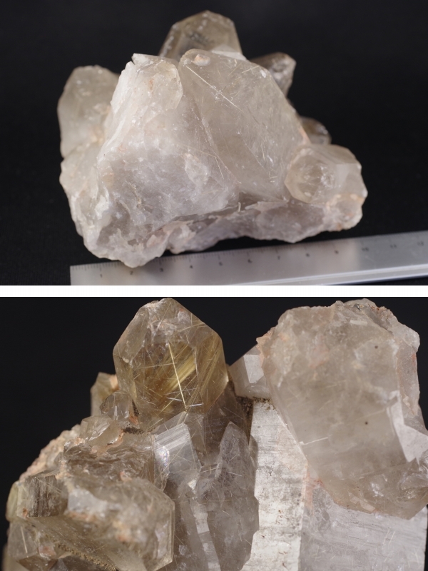 ルチルクォーツ原石クラスター698g 天然石販売 名取貴石 天然石