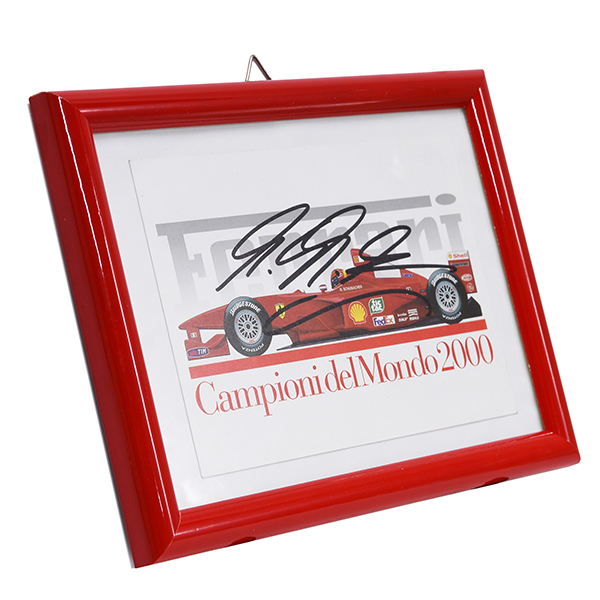 M.Schumacher直筆サイン入り額装F1-2000ポストカード : イタリア自動車