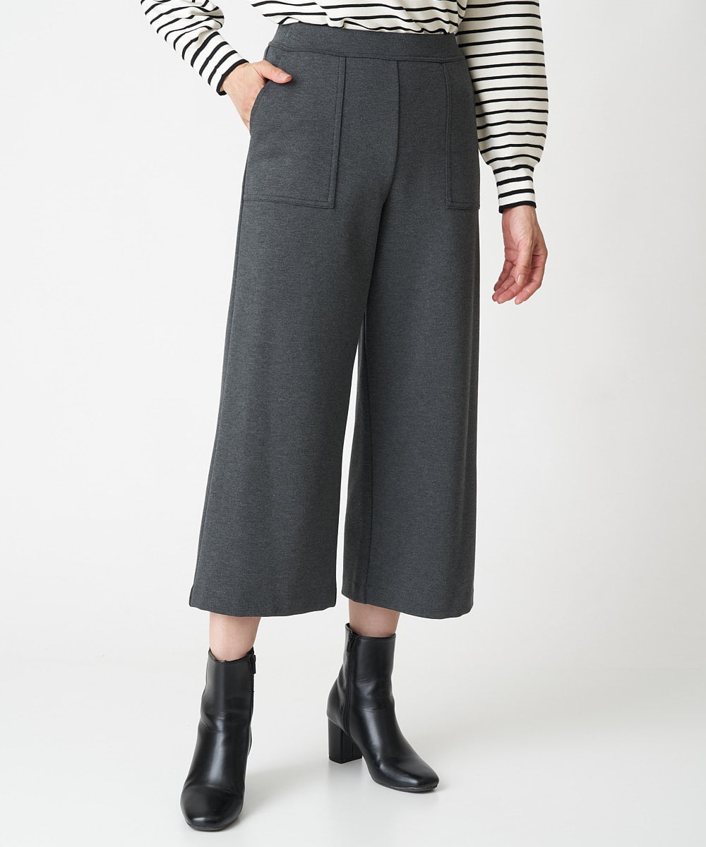 heve ガウチョパンツ 黒 38 ブラック Heve(へイヴ) サテンガウチョ