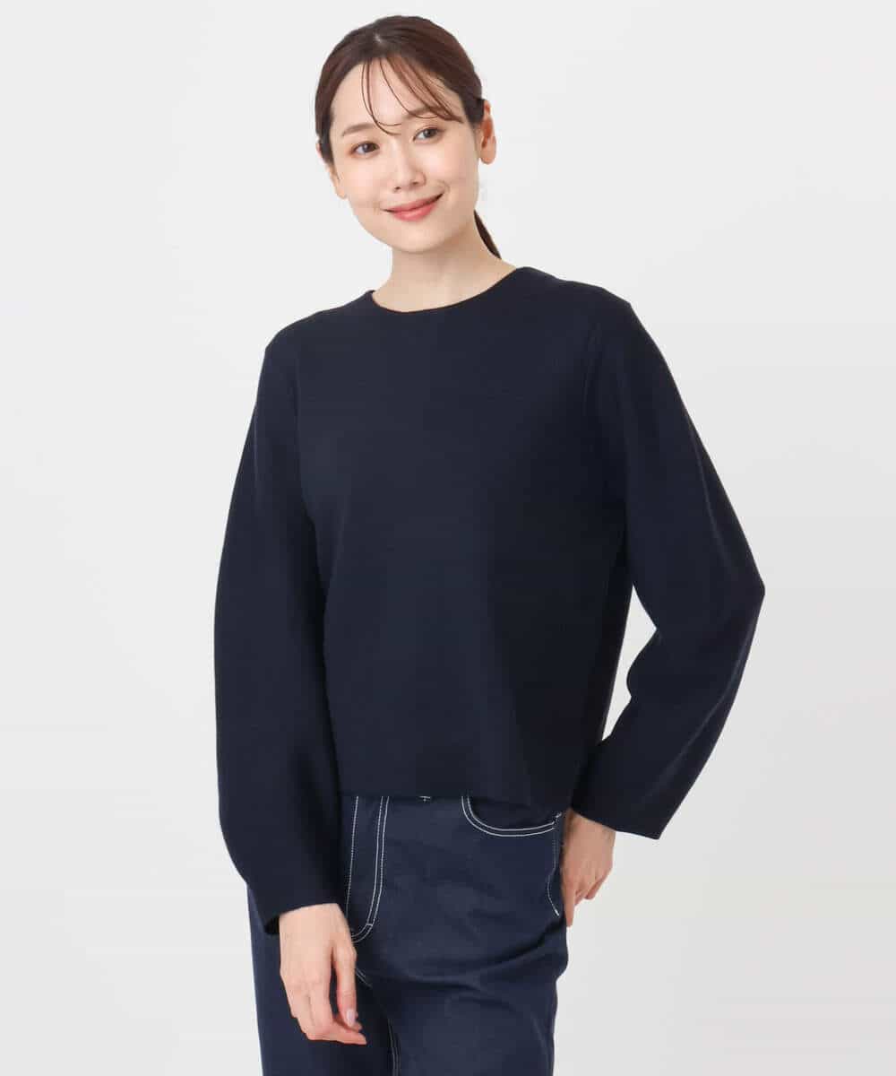 スムース編みバック釦ニット/洗える(ニット・セーター) | MK MICHEL