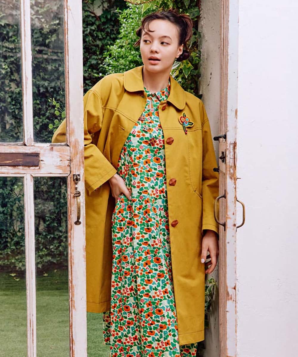 ウォッシュコットンステンカラーコート(ステンカラーコート