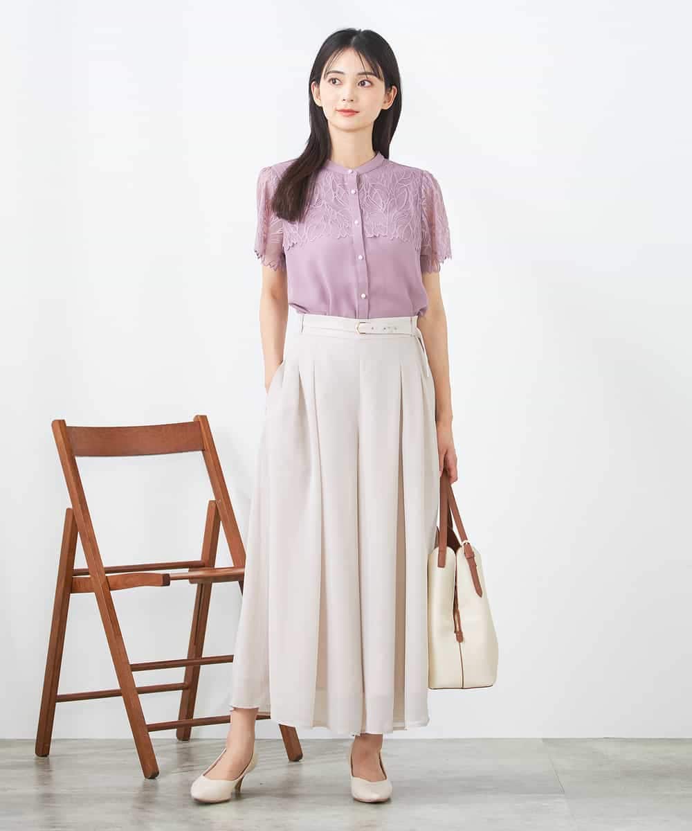 シアーワイドパンツ(ガウチョ・ワイドパンツ) | a.v.v(アー・ヴェ