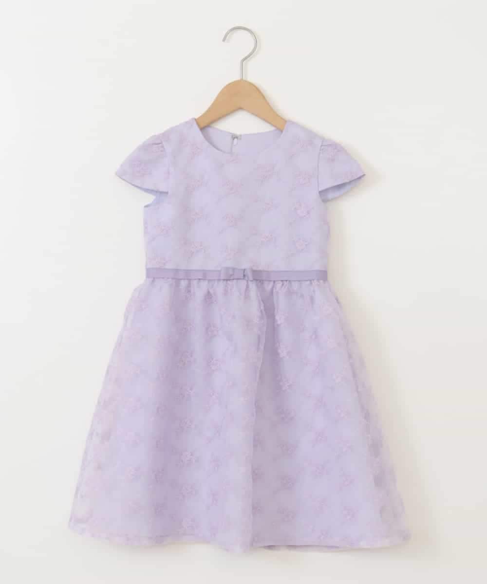 100-130]【結婚式/セレモニー/オケージョン】オーガンジーフラワー刺繍