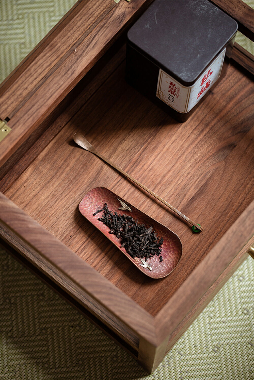 茶道具/茶合】 茶量 茶道 竹 細密彫刻 煎茶道具 茶道具