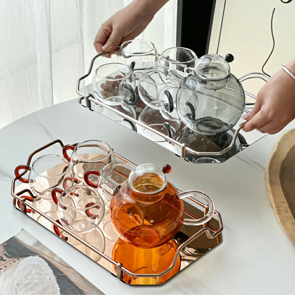 IwaiLoft 北欧 800ml 耐熱ガラス ティーポット ティーセット ガラス