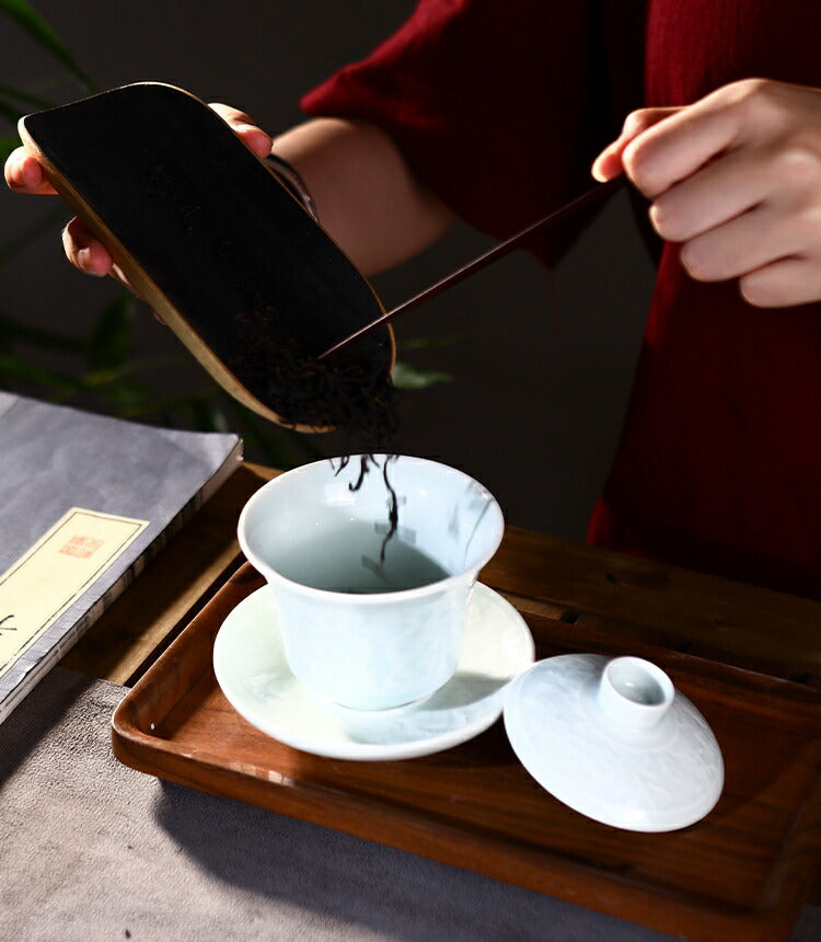 IwaiLoft 龍の紋様 青磁 影青磁 蓋物 蓋付碗 珍味入れ 宝瓶 蓋碗 彫刻