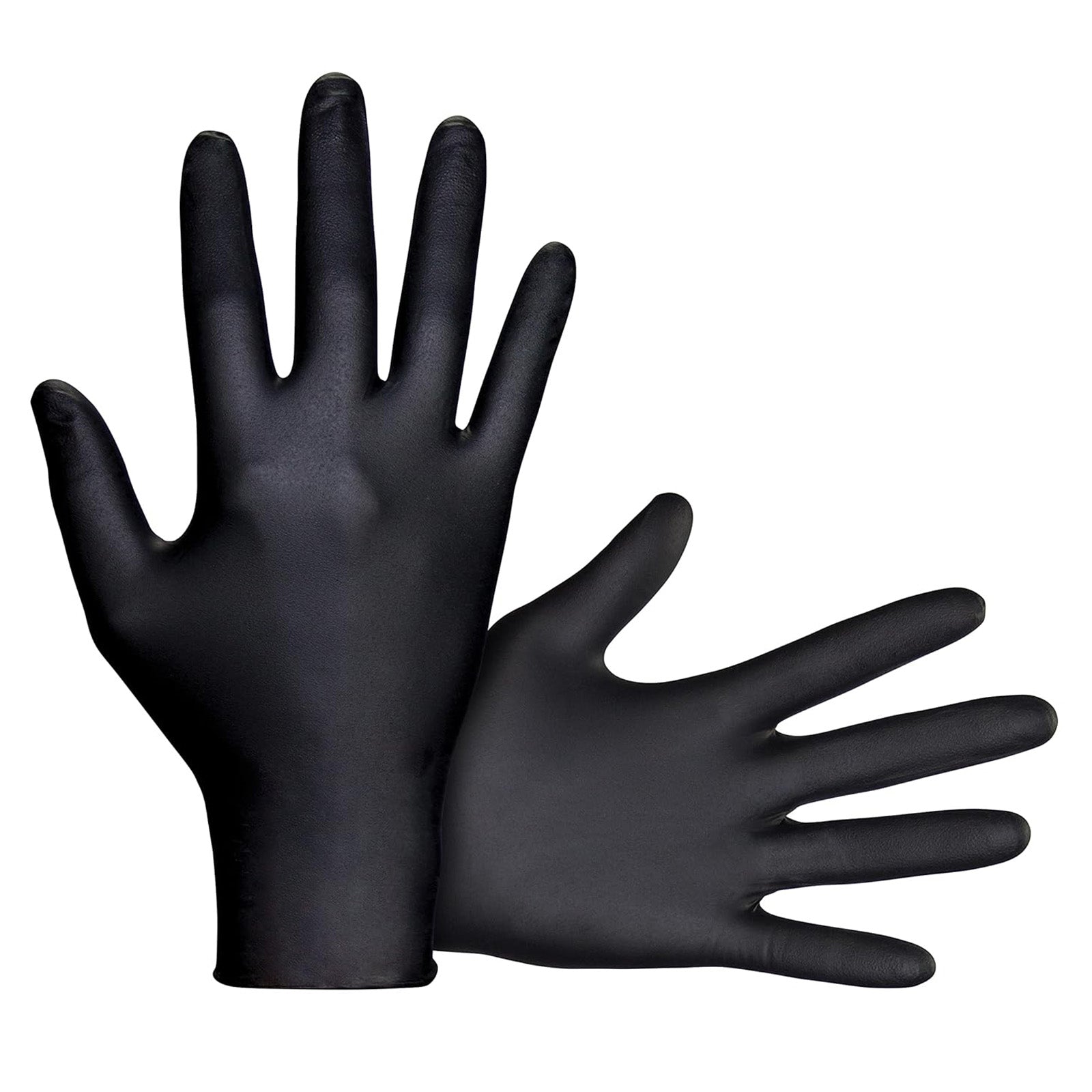 Raven Powder-Free Nitrile 7-Mil Black Disposable Gloves (100