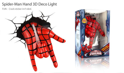 NEW Marvel Ultimate Spider-Man Hand 3D Deco Wall Art Night Light