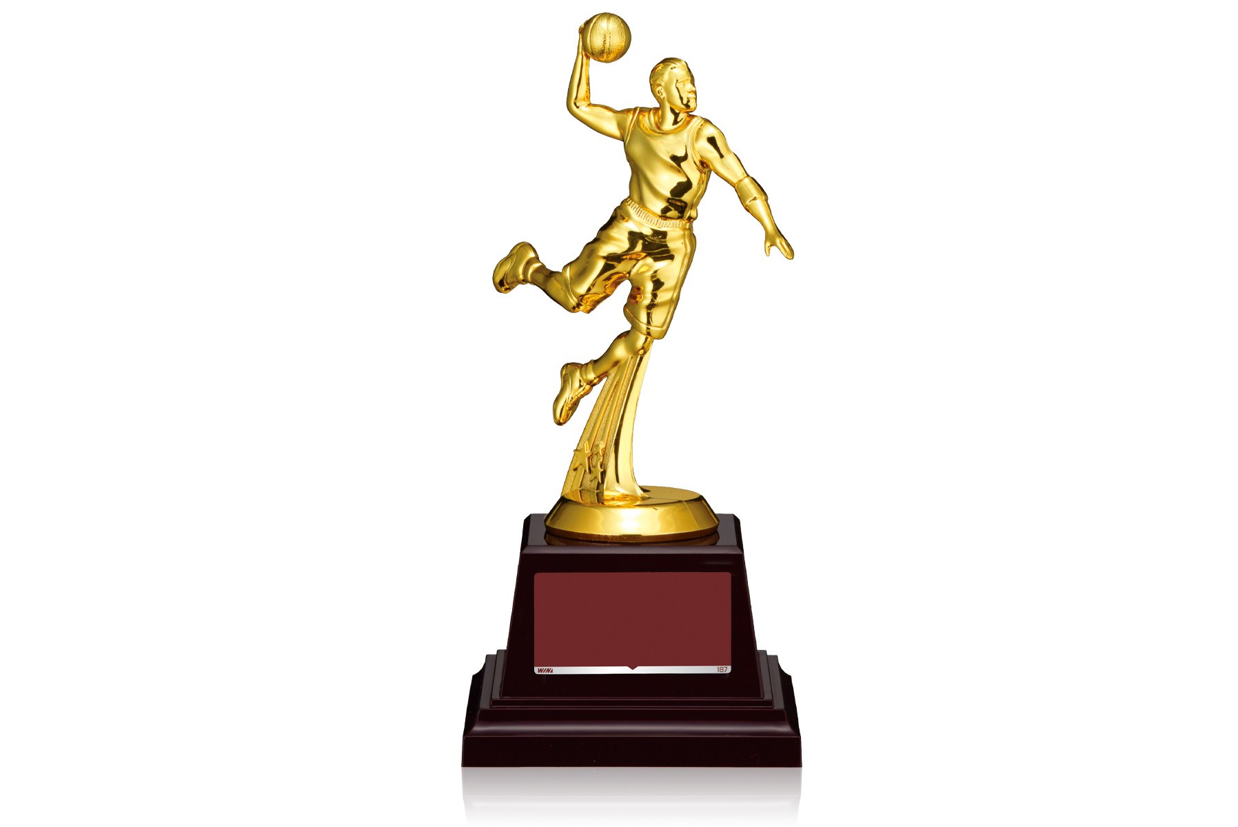 カッコいいダンクシュート型ブロンズトロフィーバスケットボール