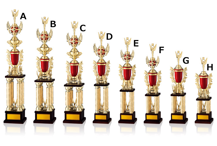 全8種類から選択可能な大きいサイズのトロフィーチャンピオン