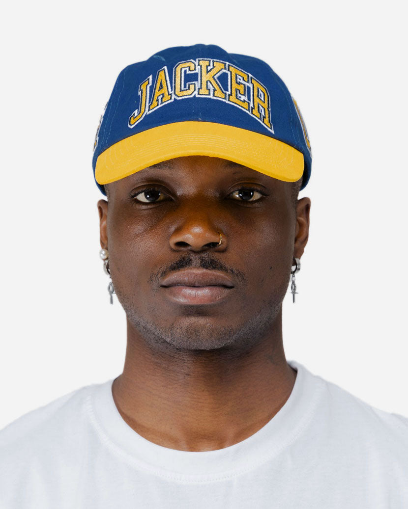 カレッジキャップ - ネイビー＆イエロー – JACKER