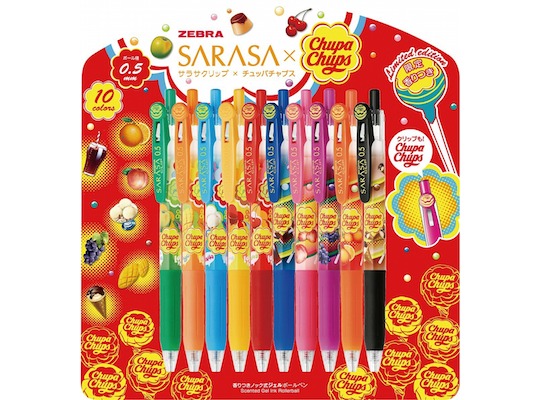 Zebra Sarasa Clip Chupa Chups Aroma Gel Pen Set | Japan Trend Shop