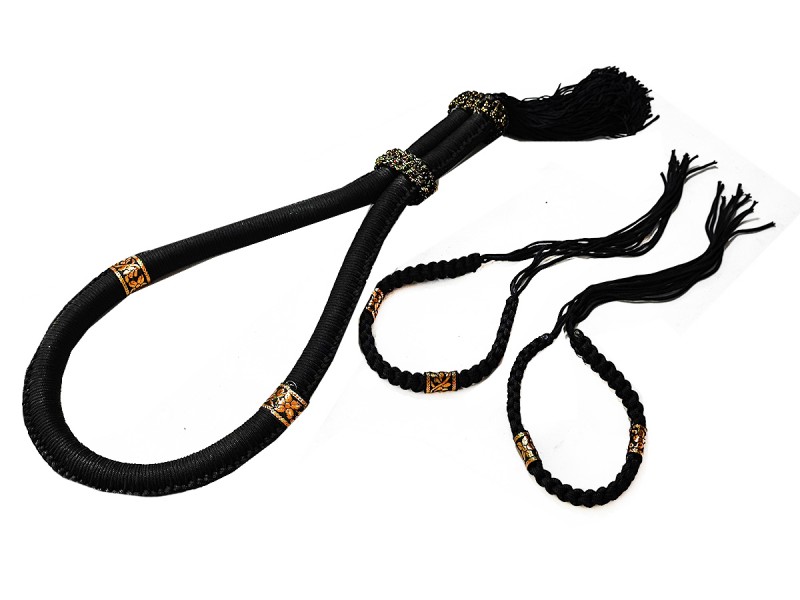 ムエタイ モンコン + パープラチアットセット : タイ風-黒 | ムエタイ