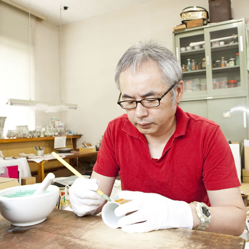 Japan Pottery Net / 青白磁風文花入