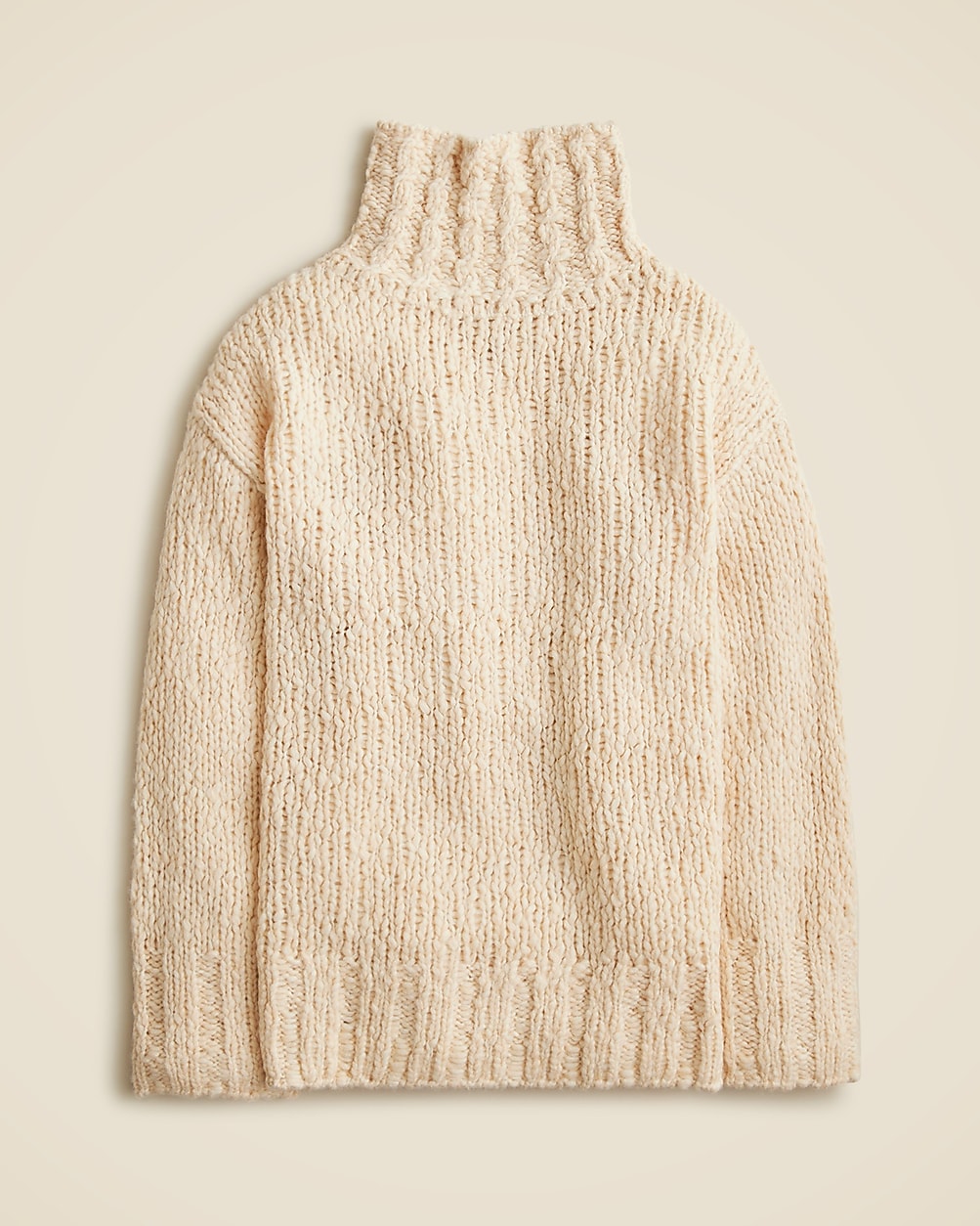 Oversized Turtleneck Sweater In Textured Yarn For Women | J.Crew