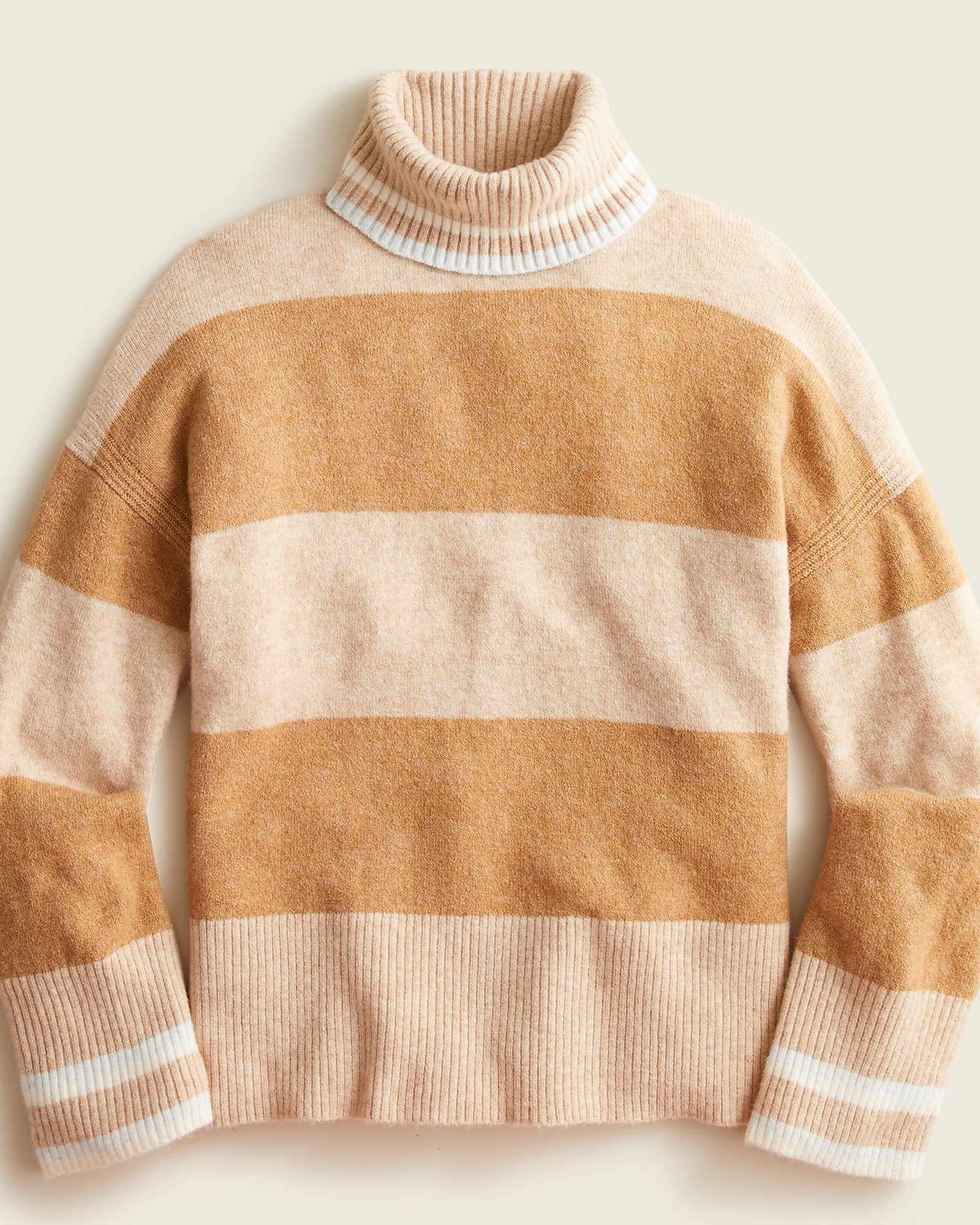 Striped Turtleneck Sweater In Supersoft Yarn For Women | J.Crew