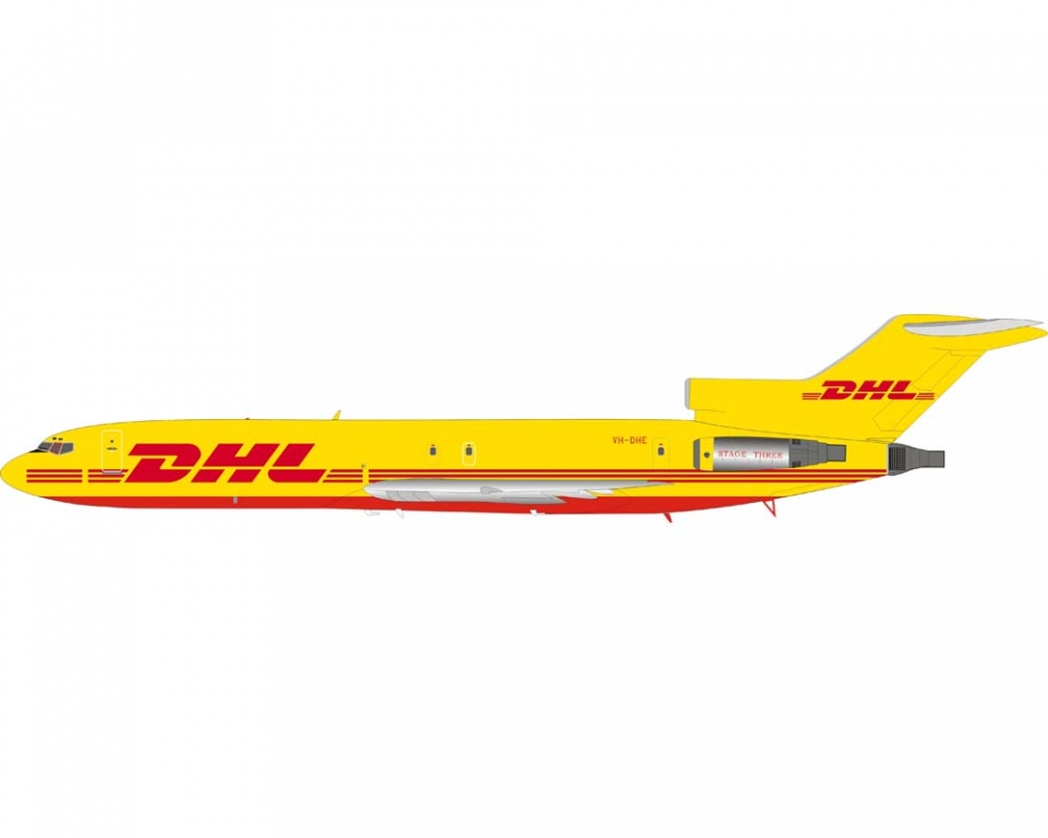 www.JetCollector.com: INFLIGHT DHL B727-100 w/stand VH-DHE 1:200