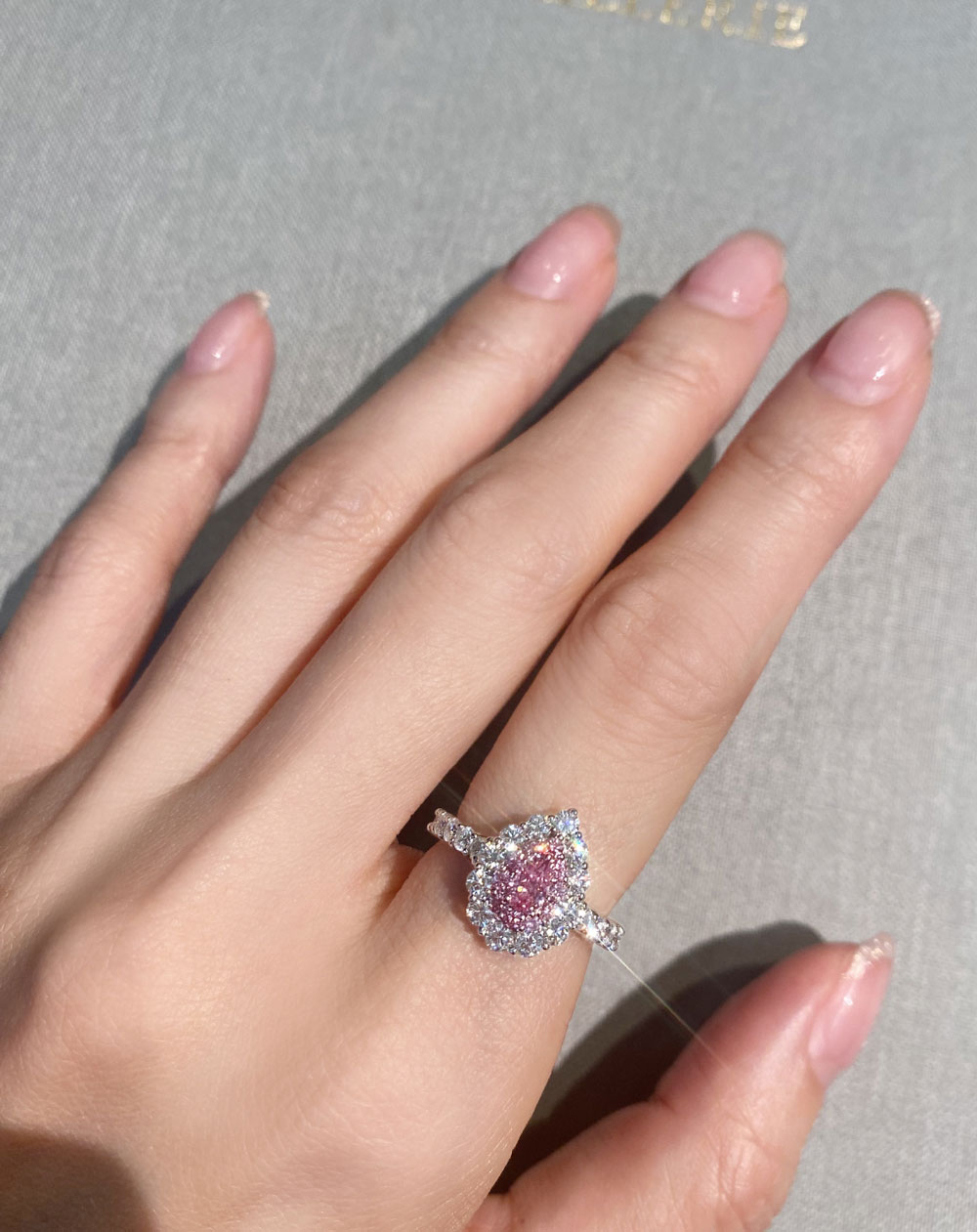 素晴らしいピンクの輝き☆天然ピンクダイヤモンド18金&Pt900