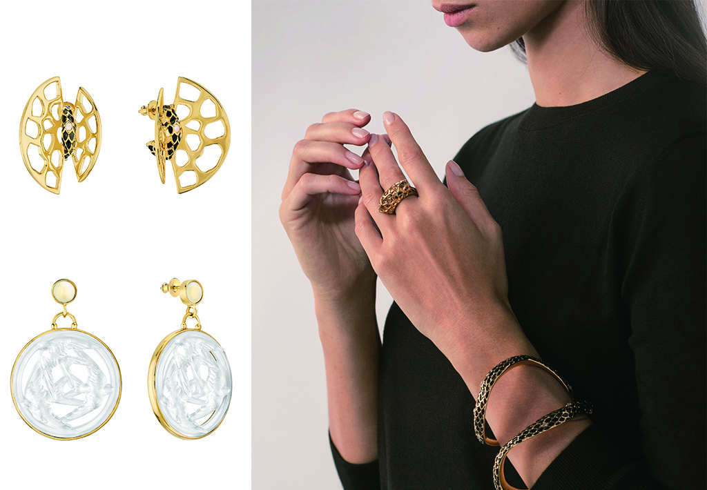 美品 ルネ・ラリック 小鳥リースデザイン ジュエリートレイ 美品 ルネ