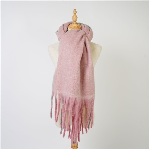 ボリュームグラデーション配色マフラー(M ピンク): 雑貨 | ジェリー