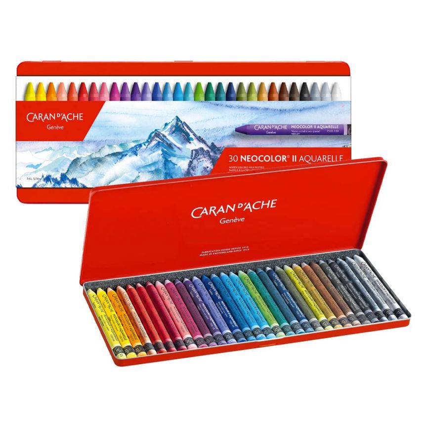 Caran d'Ache Neocolor II Aquarelle Water-Soluble Pastel Set of 30