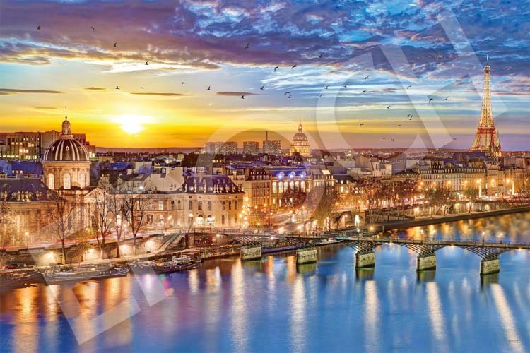 EPO-09-032s 風景 美しきセーヌ川 -フランス 1000ピース エポック社 の