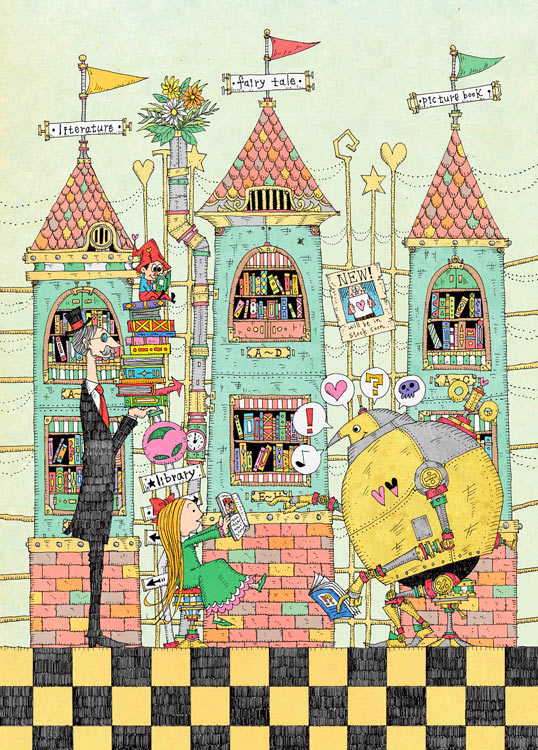 EPO-79-158s イラスト 図書館の出会い 500ピース エポック社 の商品