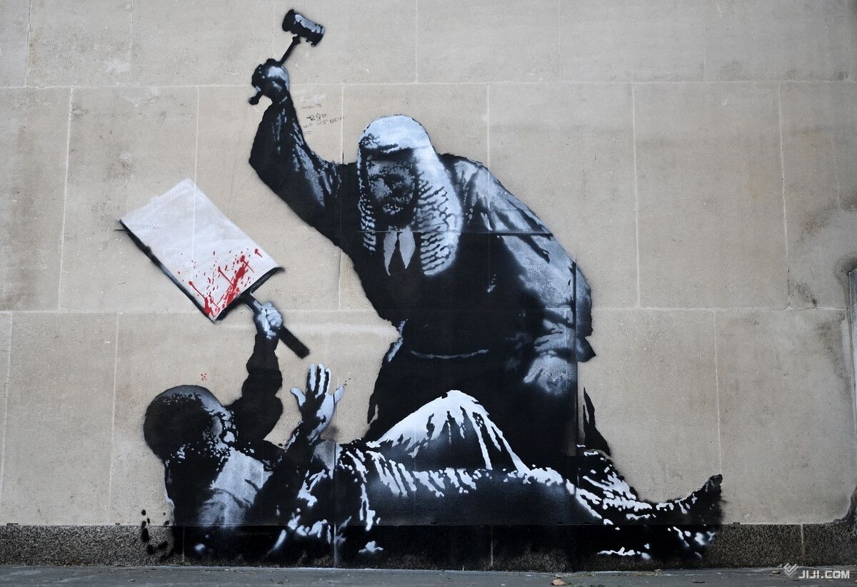 バンクシー新作、壁から消される 当局が決定、批判も―ロンドン：時事