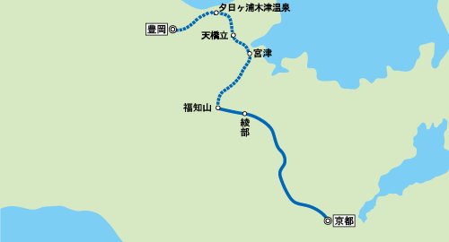 鉄道サボ 表/丹後 豊岡↔︎京都（天橋立経由） 裏/急行 天橋立↔︎京都