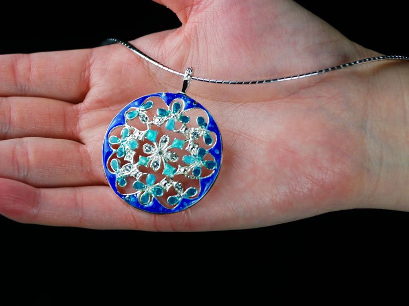 京七宝】本銀ネックレス 青 - JTOPIA