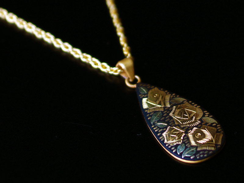 純金京象嵌】ネックレス 薔薇- JTOPIA