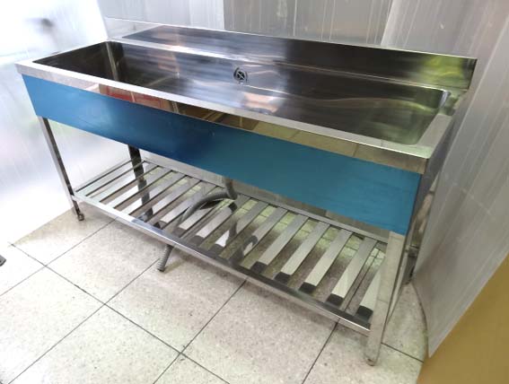 1槽シンク（業務用1槽流し台） 1800x450x高（800+90)