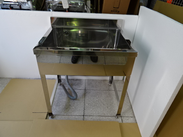 1槽シンク（業務用1槽流し台） 750x600x高さ（800+90）