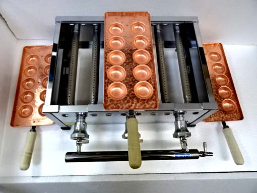 たこ焼き機 明石焼き機 業務用銅板＆焼き台 プロパンガス