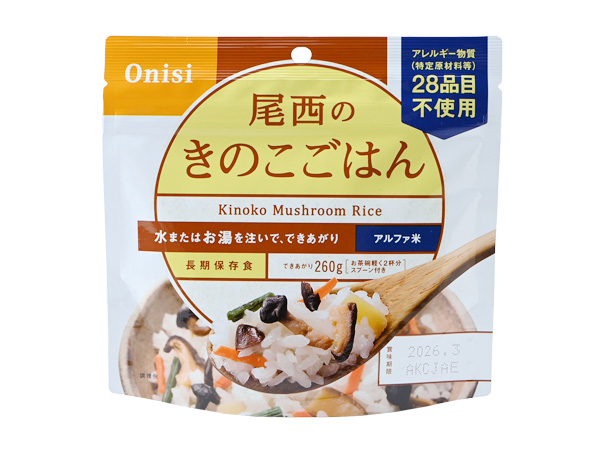 100g尾西の山菜おこわ｜商品情報｜尾西食品株式会社
