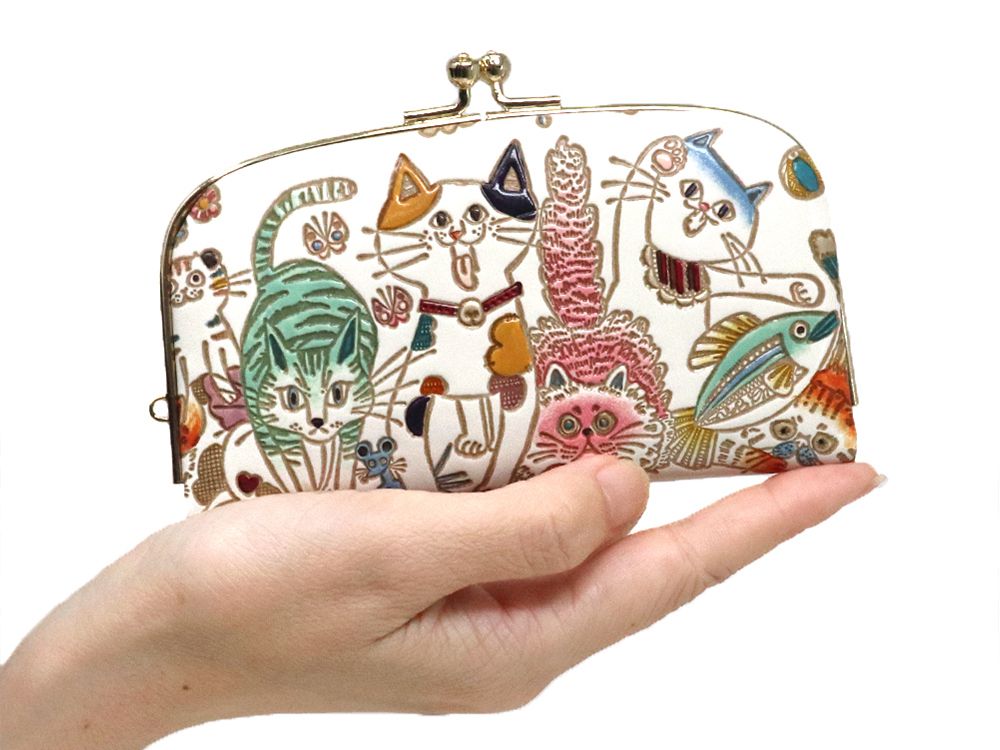 ネコ集合 天溝がま口［t］