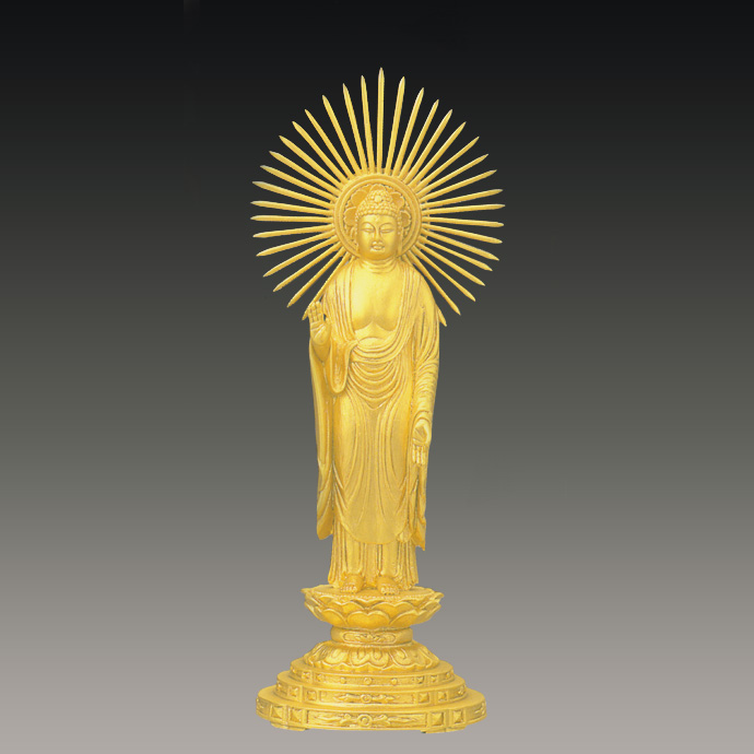 純金製 仏像 阿弥陀如来（東） 650g 大越仏壇