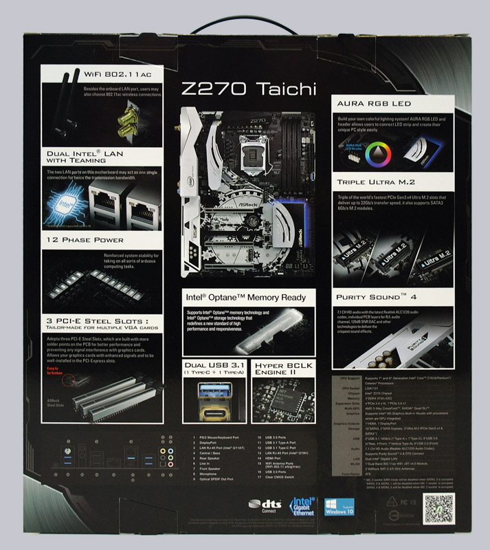 ASRock Z270 Taichi Intel LGA 1151 Motherboard Review Layout