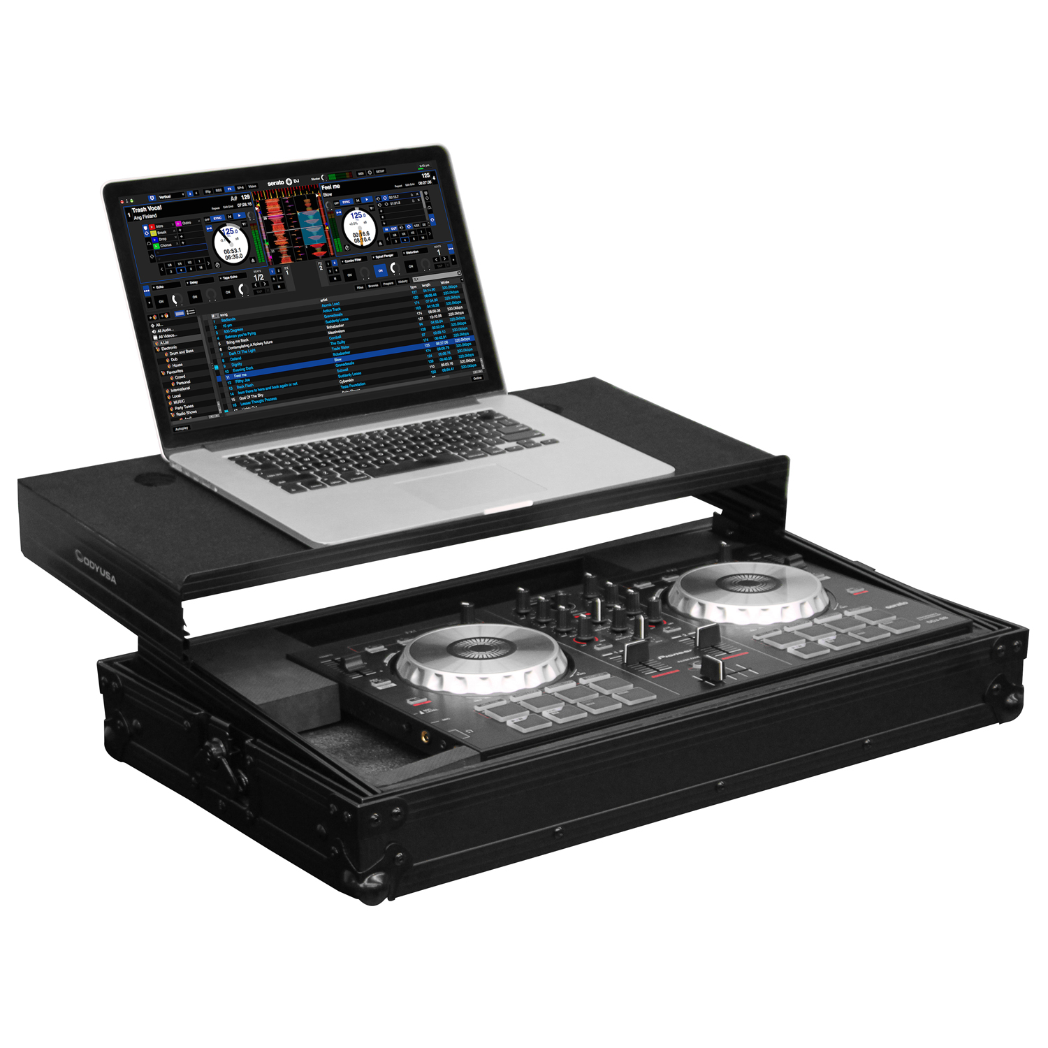 Black Pioneer DDJ-SB / DDJ-SB2 / Numark Mixtrack Pro II Case with
