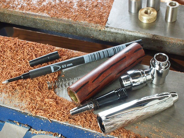 ◎ プレシモ (キャップ式水性ローラーボールペン) クロームエッチング