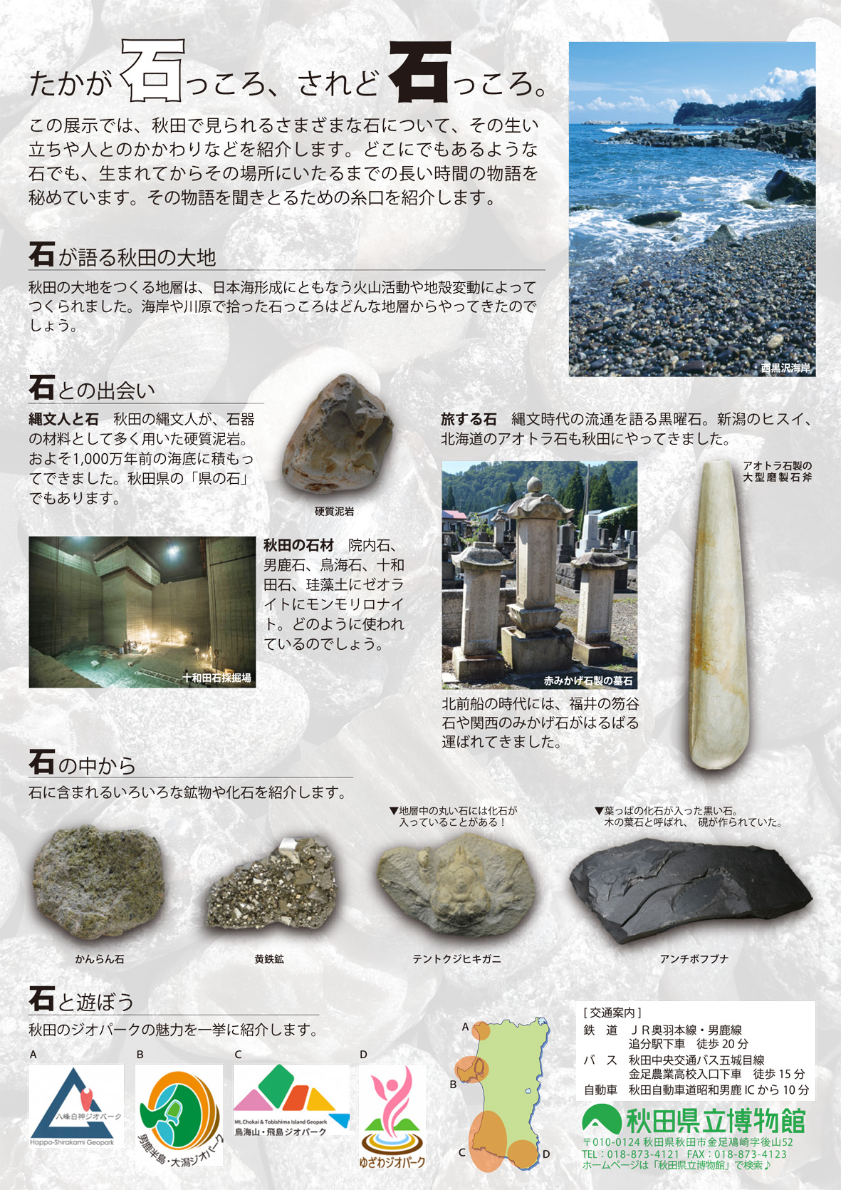 秋田県立博物館の企画展「秋田の石っころ」が開催されます！ | 男鹿