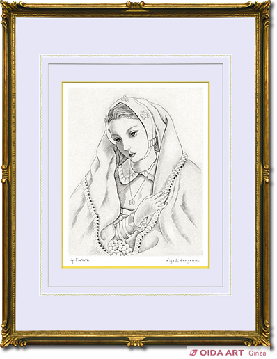 長谷川潔 聖体を受けたる少女 | 絵画など美術品の販売と買取 | 東京