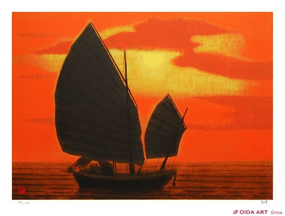 海のシルクロード大和路平山郁夫リトグラフ