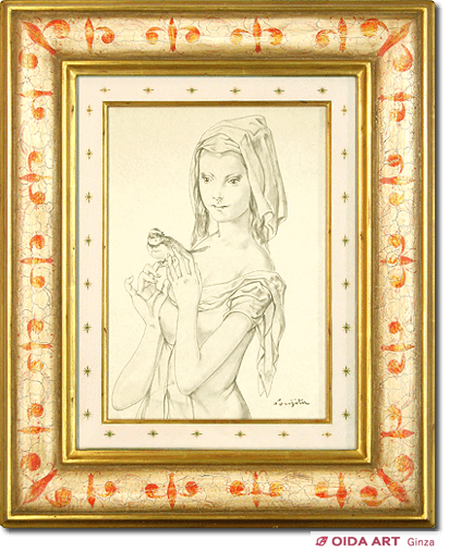 鳩に囲まれた少女 藤田嗣治 藤田嗣治 鳩と少女 | 絵画など美術品の販売