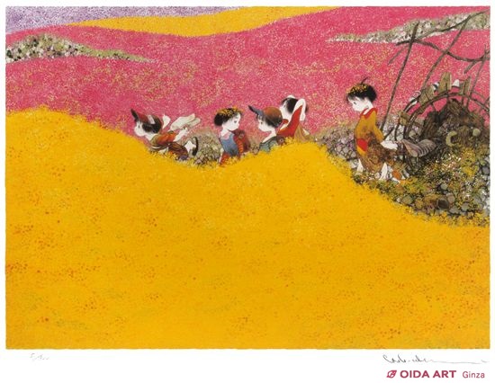 中島潔画伯作品「花かずら」 中島潔 花かずら | 絵画など美術品の
