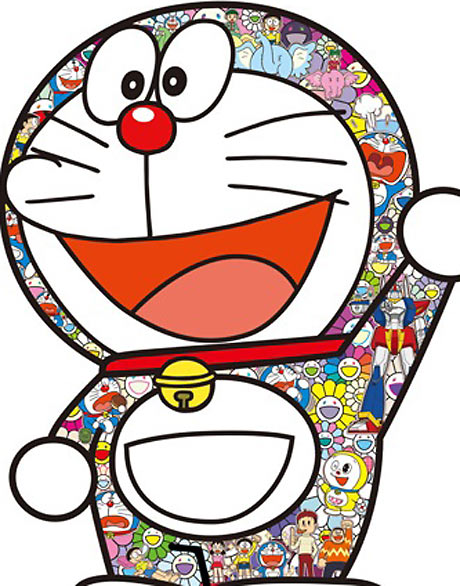 GINZA絵画館】村上 隆 版画「おすわりドラえもん オーイのび太君